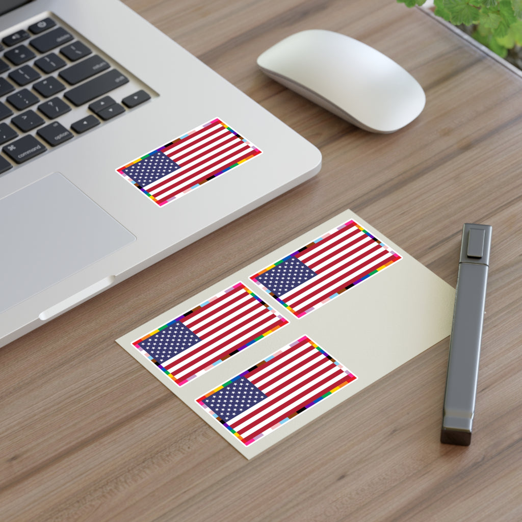 American Unity Flag Sticker Sheet —Pride & Inclusion LGBTQ+