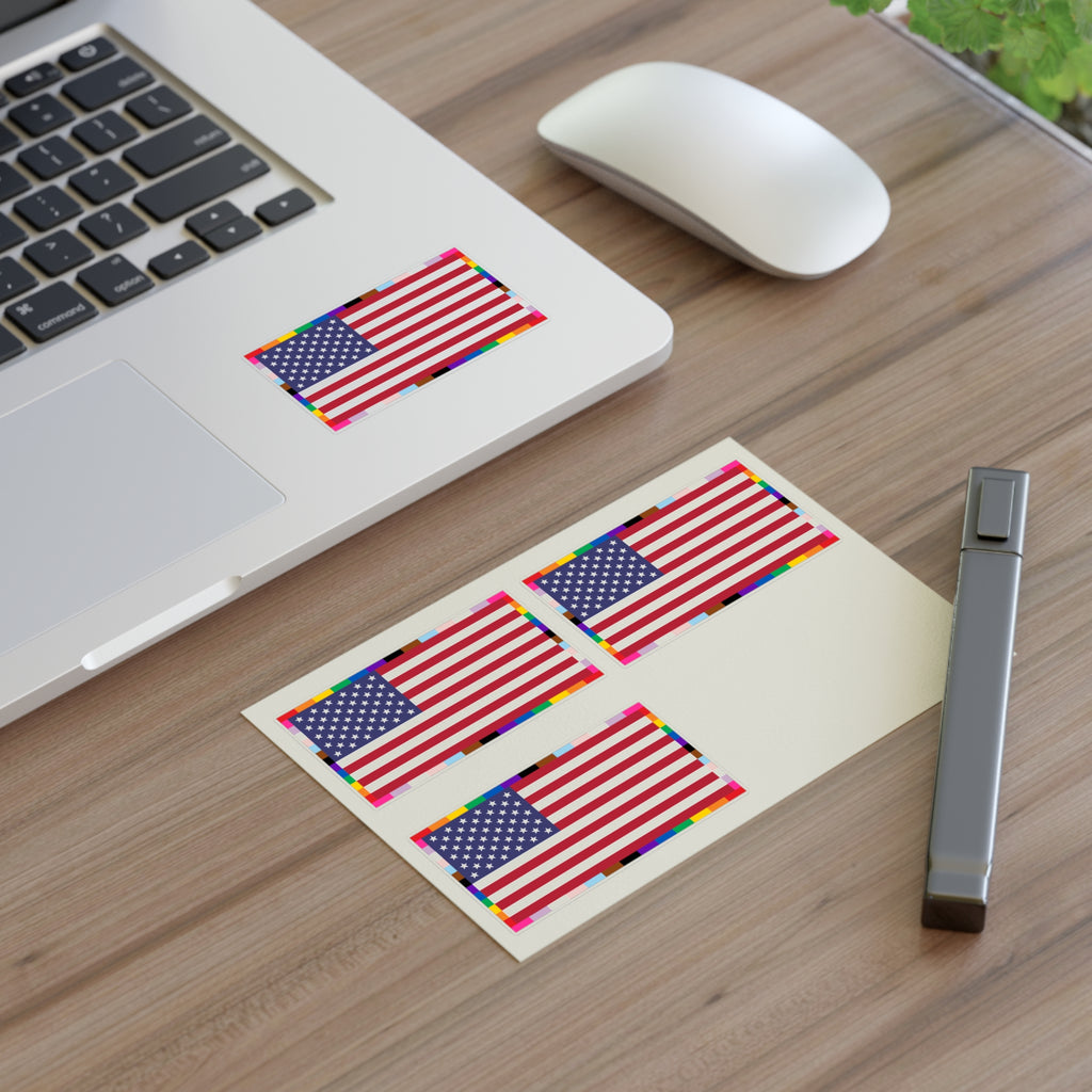 American Unity Flag Sticker Sheet —Pride & Inclusion LGBTQ+