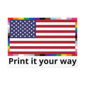 Custom American Unity Flag Poster - USA Patriotic LGBTQ+ Pride