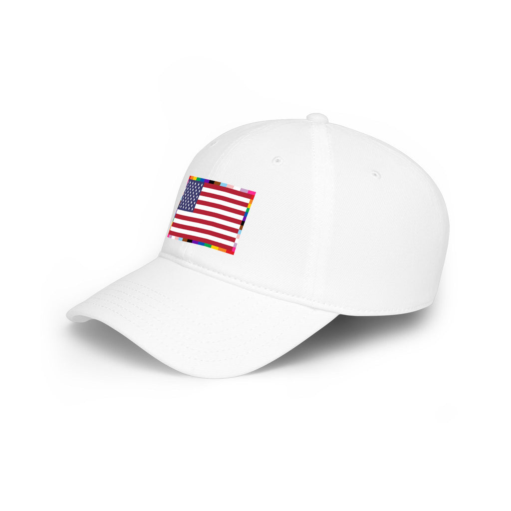 American Unity Flag Baseball Cap — USA Flag, LGBTQ+ Pride Diversity Inclusion