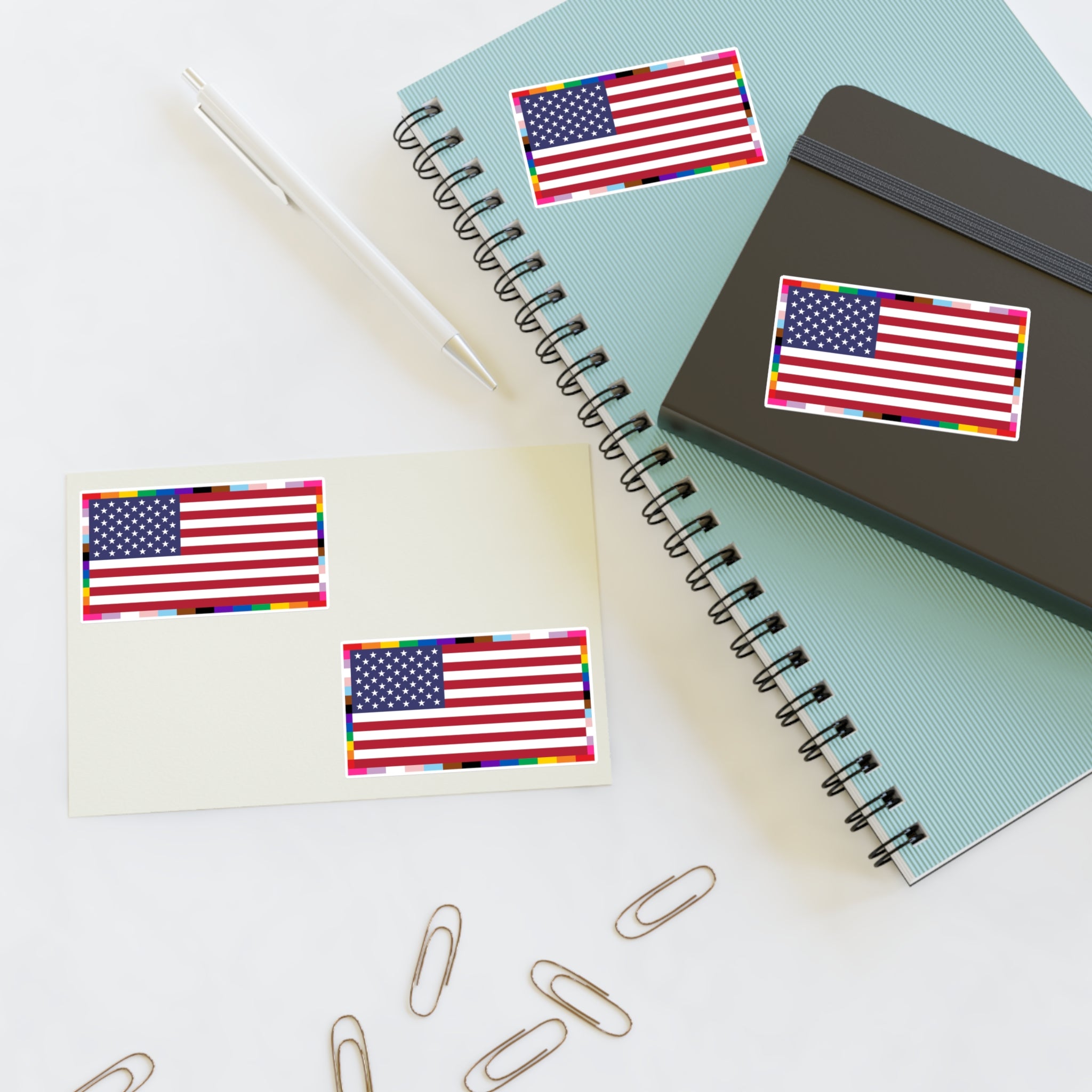 American Unity Flag Sticker Sheet —Pride & Inclusion LGBTQ+