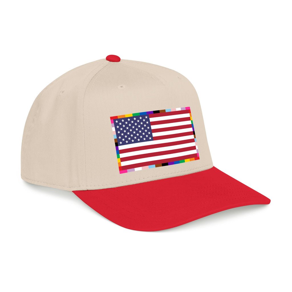 American Unity Flag Baseball Cap - USA Patriotic LGBTQ+ Pride