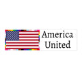 "America United" Bumper Sticker — American Unity Flag LGBTQ+ Pride Diversity Inclusion