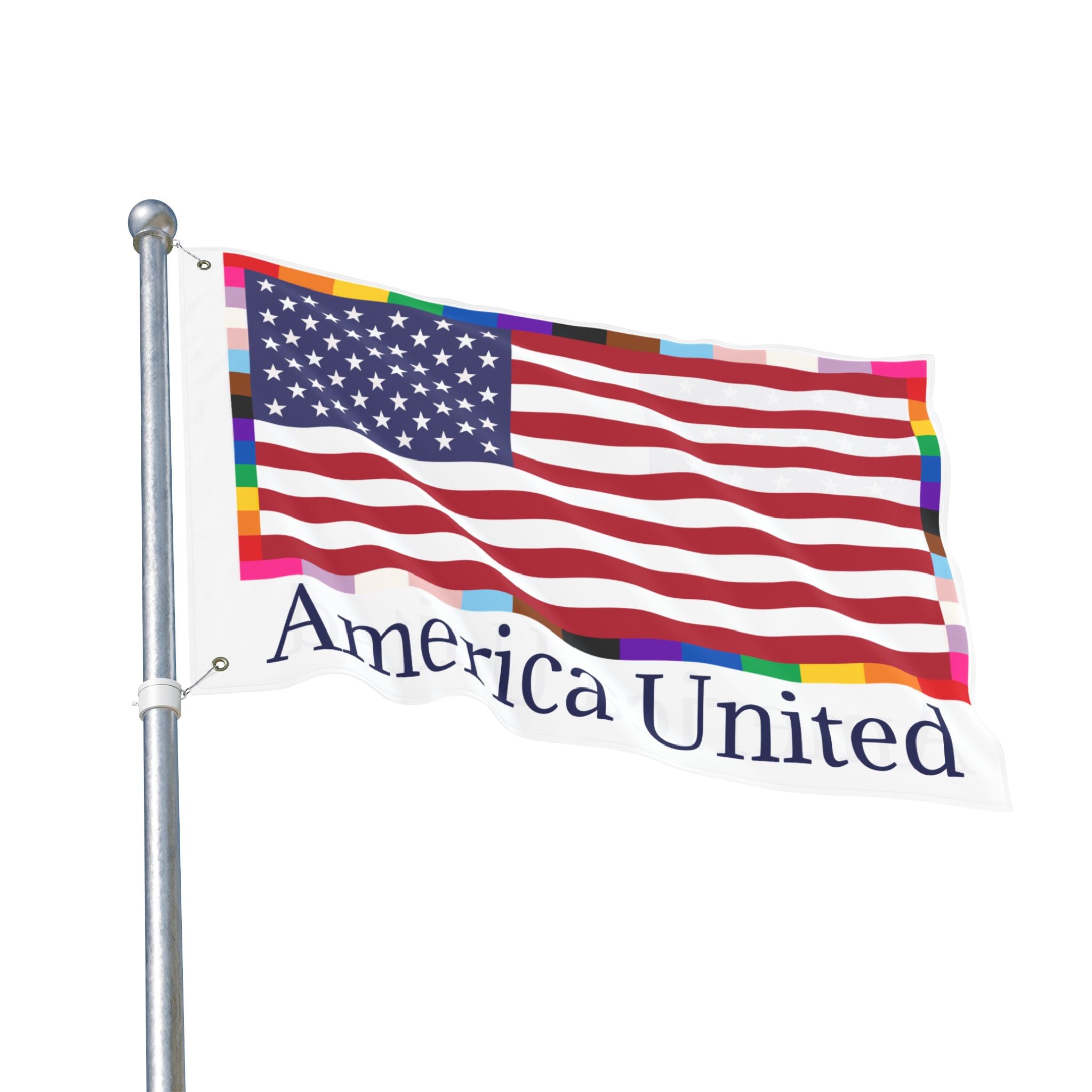 American Unity Flag USA Double-Sided 30 x 24 - LGBTQIA+ Pride Diversity Inclusion