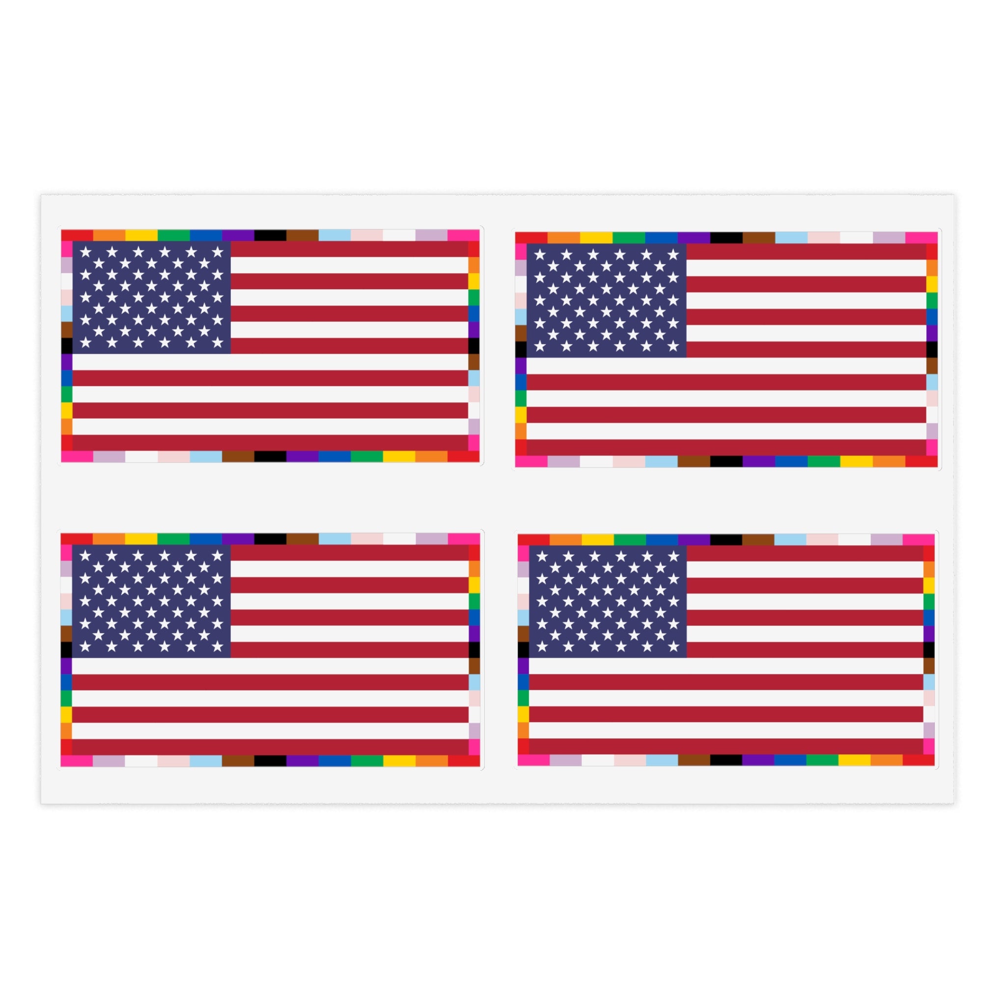 American Unity Flag Sticker Sheet —Pride & Inclusion LGBTQ+