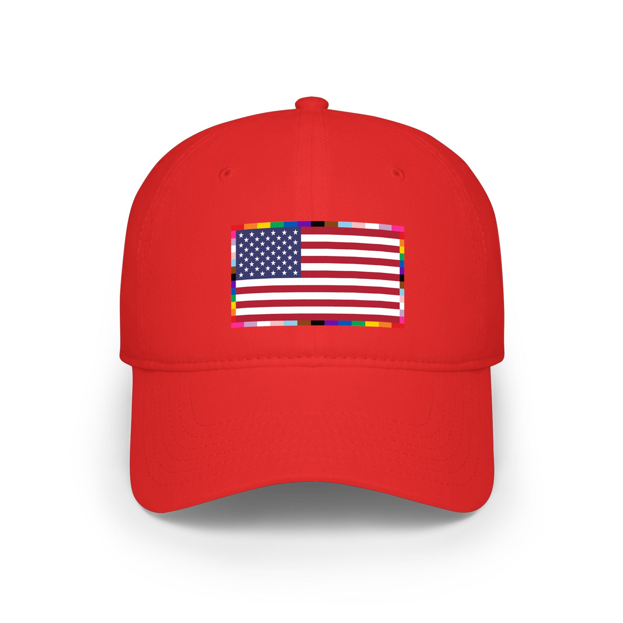 American Unity Flag Baseball Cap — USA Flag, LGBTQ+ Pride Diversity Inclusion