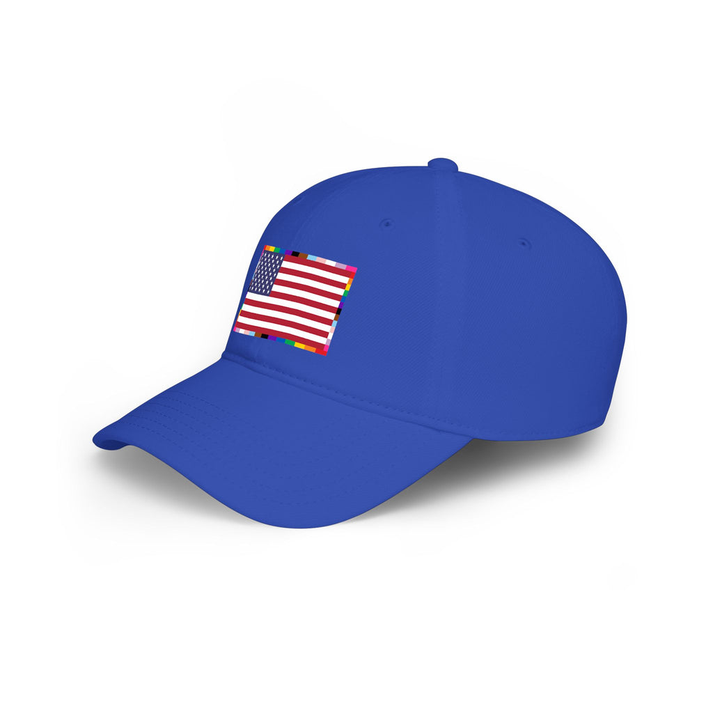 American Unity Flag Baseball Cap — USA Flag, LGBTQ+ Pride Diversity Inclusion