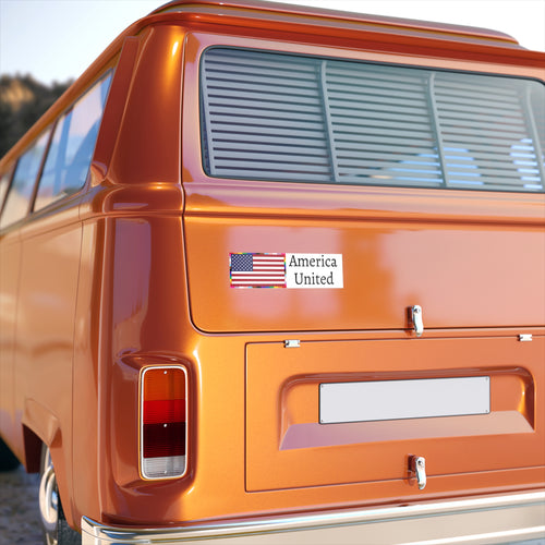 "America United" Bumper Sticker — American Unity Flag LGBTQ+ Pride Diversity Inclusion