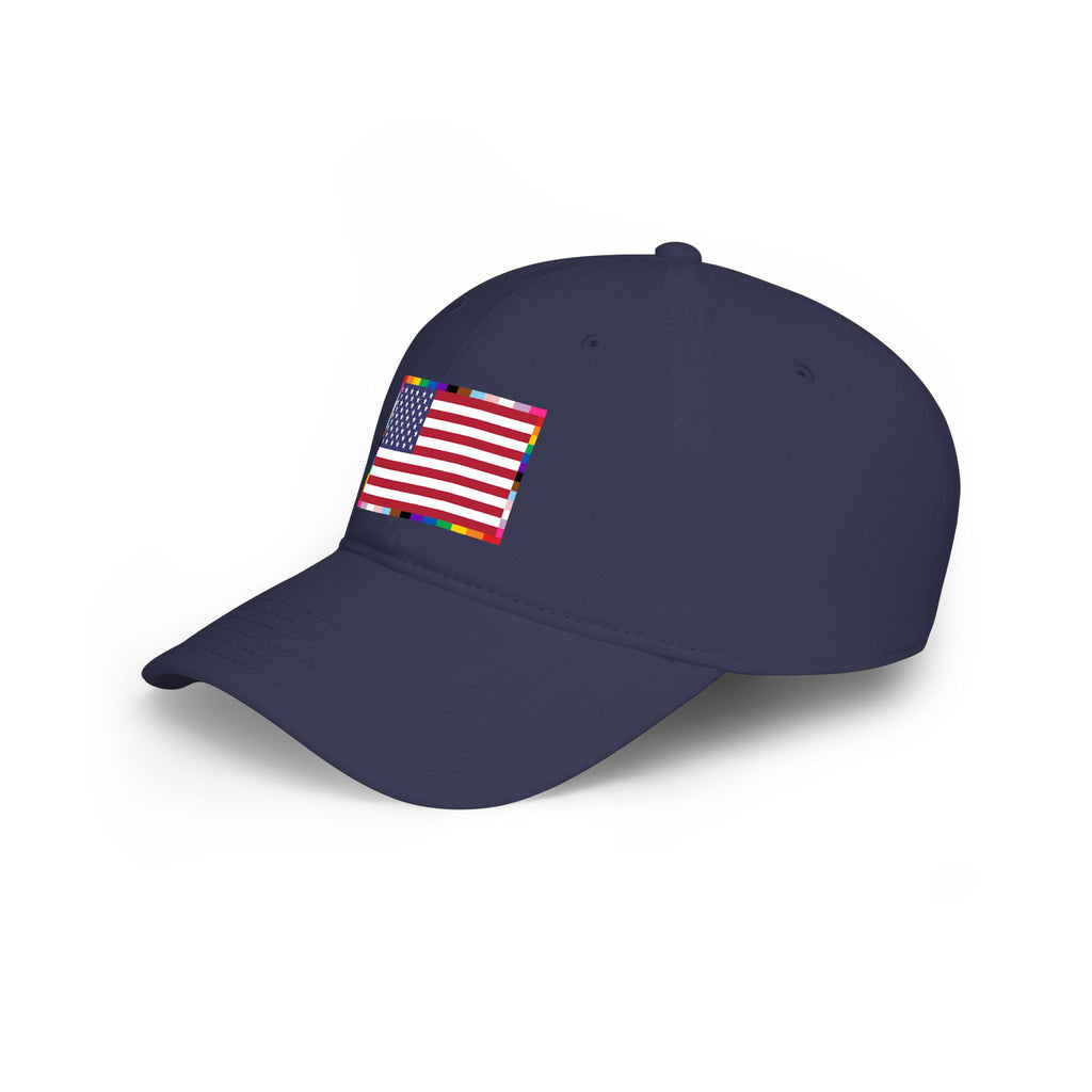American Unity Flag Baseball Cap — USA Flag, LGBTQ+ Pride Diversity Inclusion