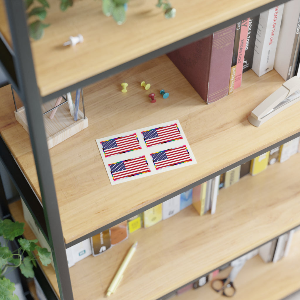 American Unity Flag Sticker Sheet —Pride & Inclusion LGBTQ+