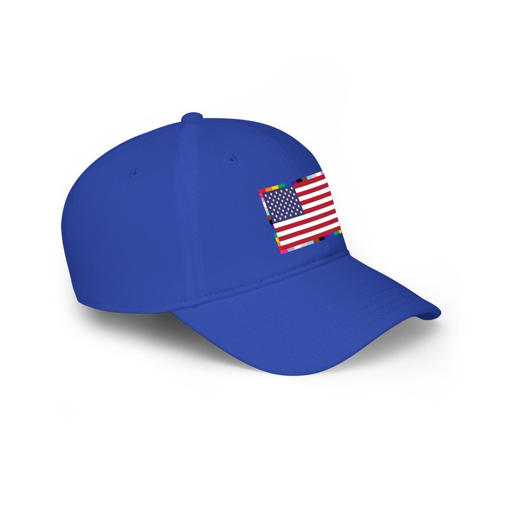 American Unity Flag Baseball Cap — USA Flag, LGBTQ+ Pride Diversity Inclusion