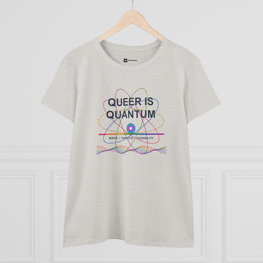 Women's Cotton Tee - Queer is Quantum- LGBTQ+ Pride Diversity Inclusion