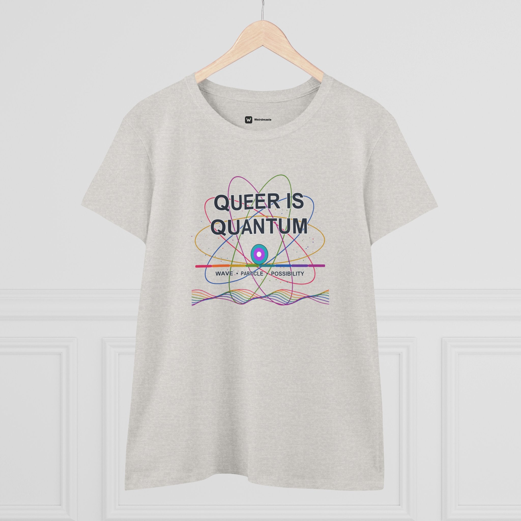 Women's Cotton Tee - Queer is Quantum- LGBTQ+ Pride Diversity Inclusion