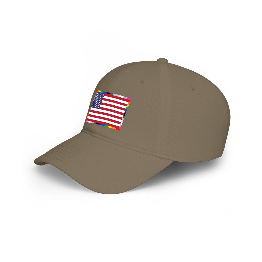 American Unity Flag Baseball Cap — USA Flag, LGBTQ+ Pride Diversity Inclusion