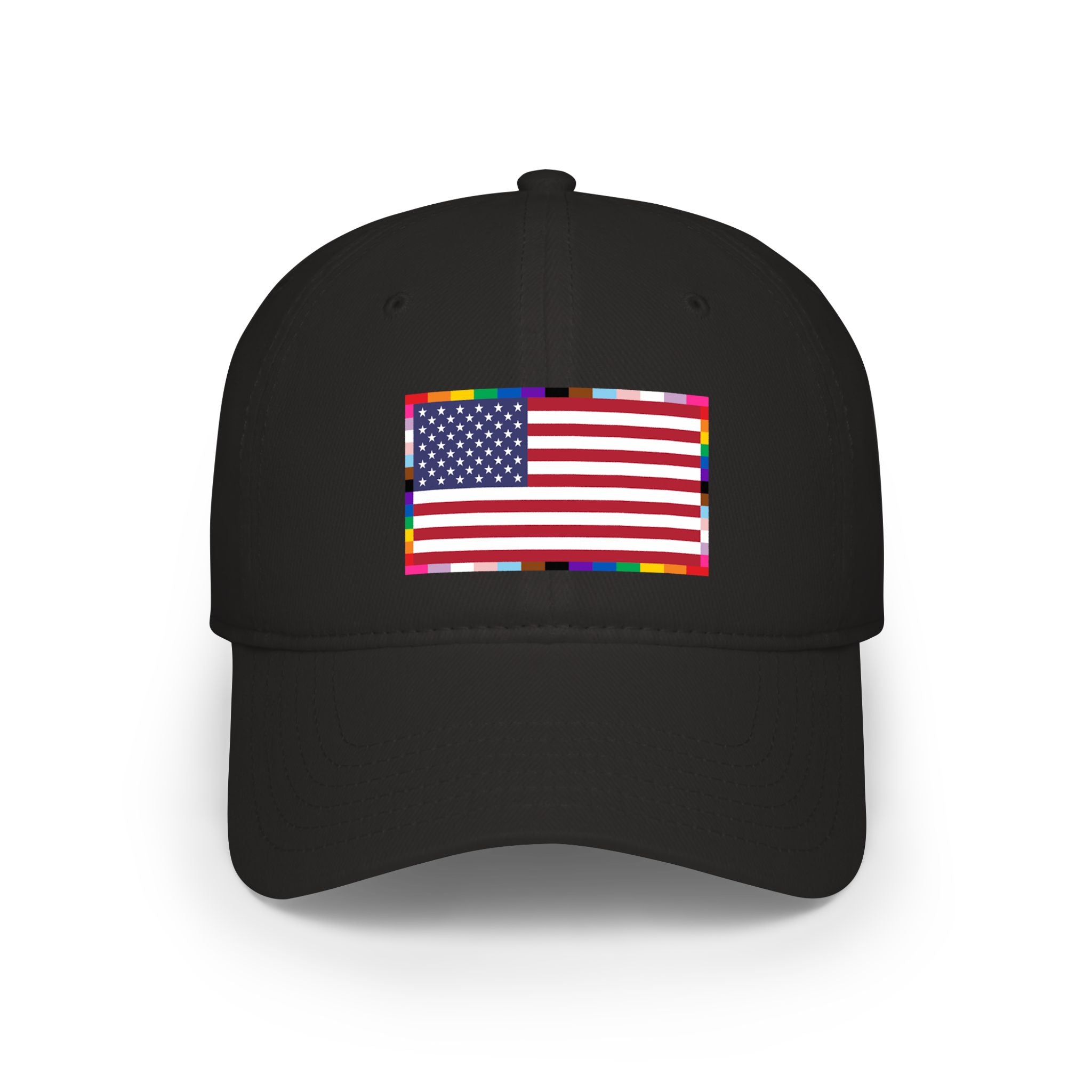 American Unity Flag Baseball Cap — USA Flag, LGBTQ+ Pride Diversity Inclusion