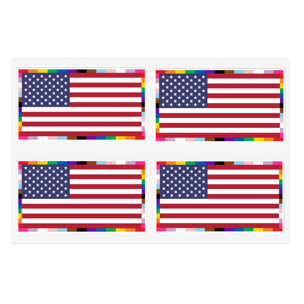 American Unity Flag Sticker Sheet —Pride & Inclusion LGBTQ+