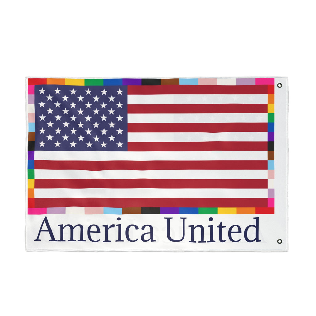 American Unity Flag USA Double-Sided 30 x 24 - LGBTQIA+ Pride Diversity Inclusion