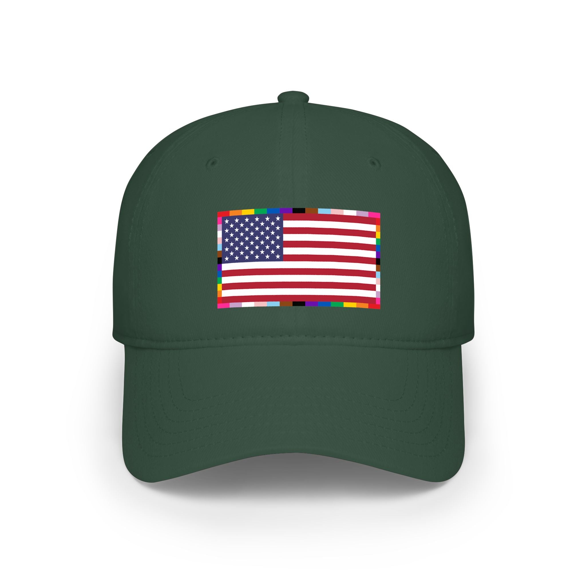 American Unity Flag Baseball Cap — USA Flag, LGBTQ+ Pride Diversity Inclusion
