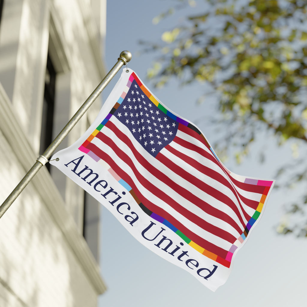 American Unity Flag USA Double-Sided 30 x 24 - LGBTQIA+ Pride Diversity Inclusion