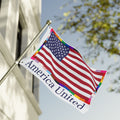 American Unity Flag USA Double-Sided 30 x 24 - LGBTQIA+ Pride Diversity Inclusion