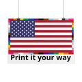 Custom American Unity Flag Poster - | USA Patriotic LGBTQ+ Pride