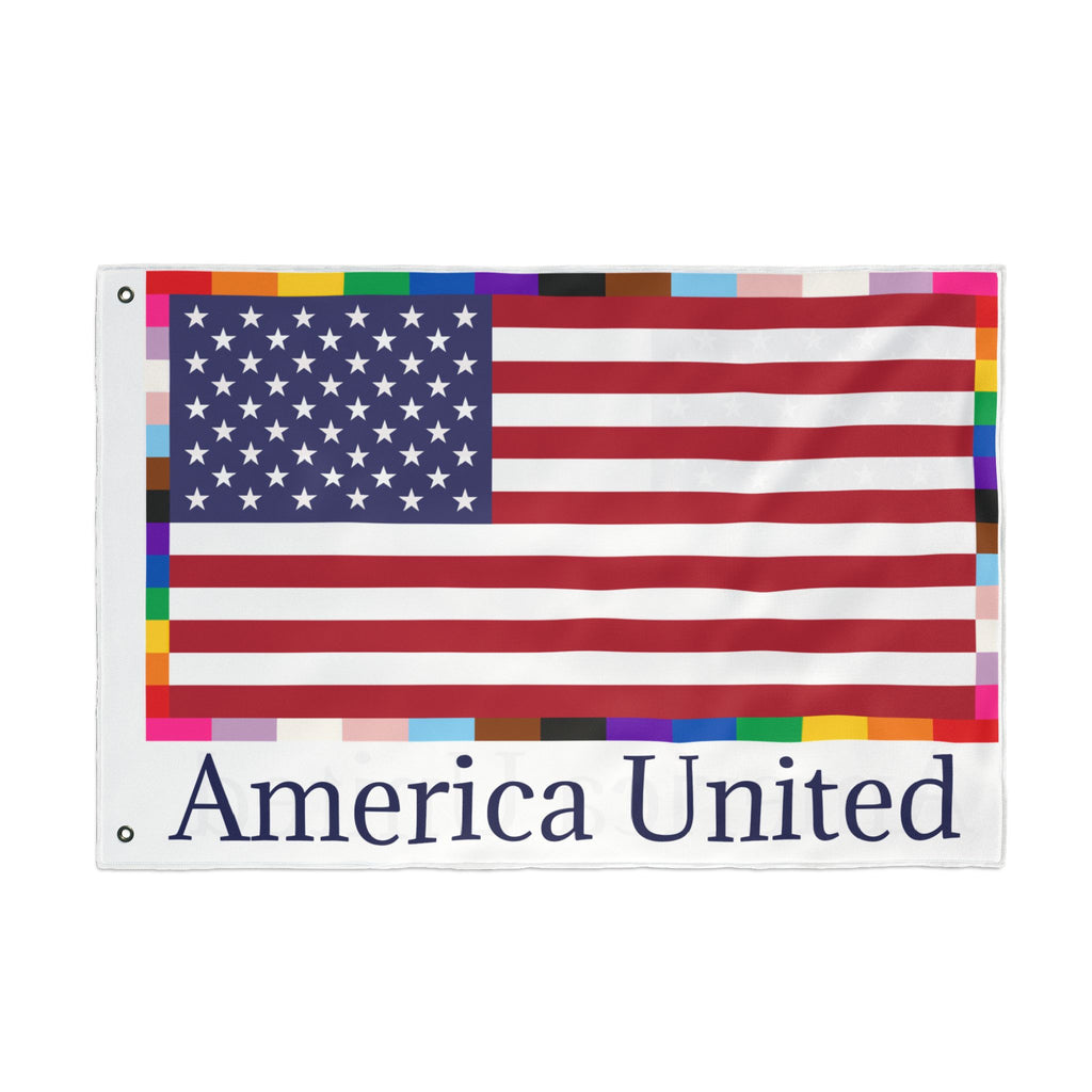 American Unity Flag USA Double-Sided 30 x 24 - LGBTQIA+ Pride Diversity Inclusion