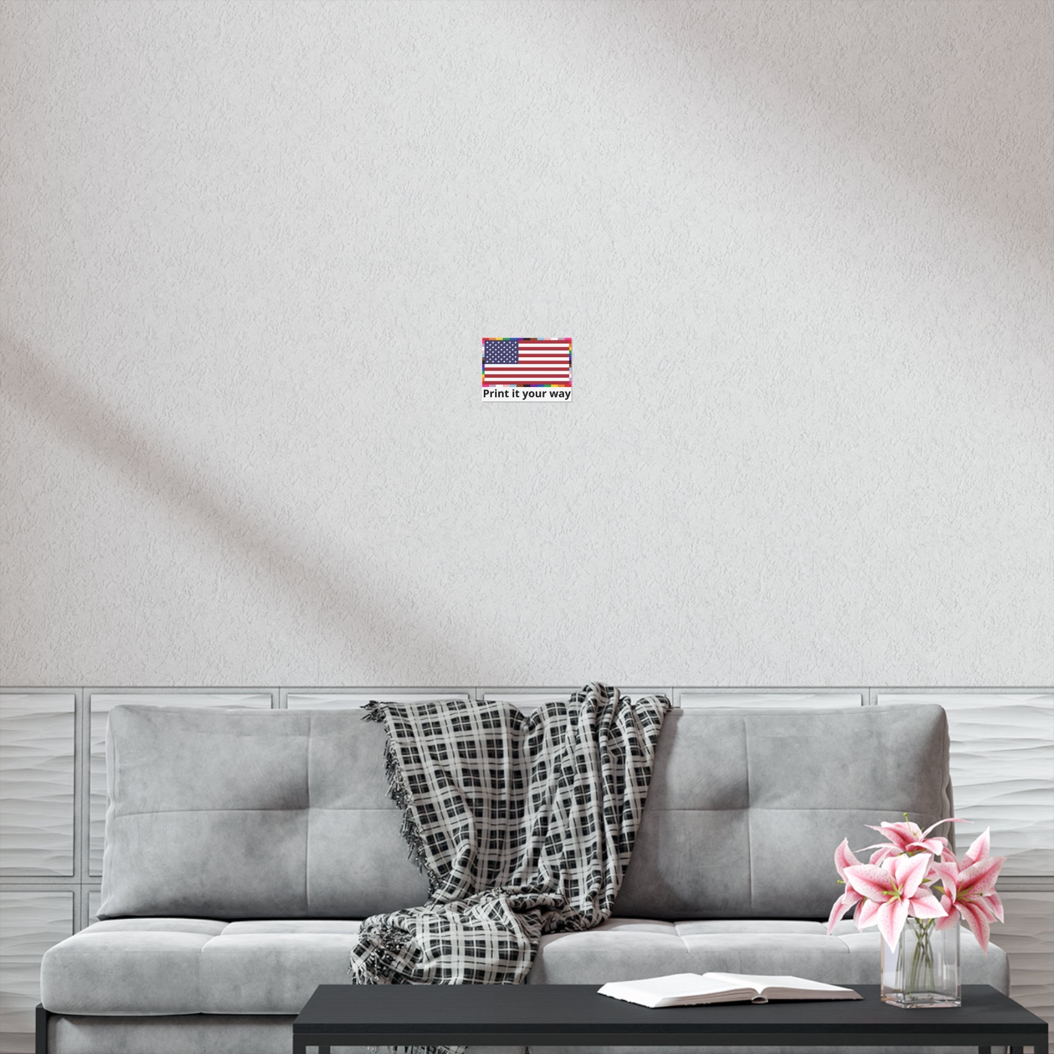 Custom American Unity Flag Poster - USA Patriotic LGBTQ+ Pride