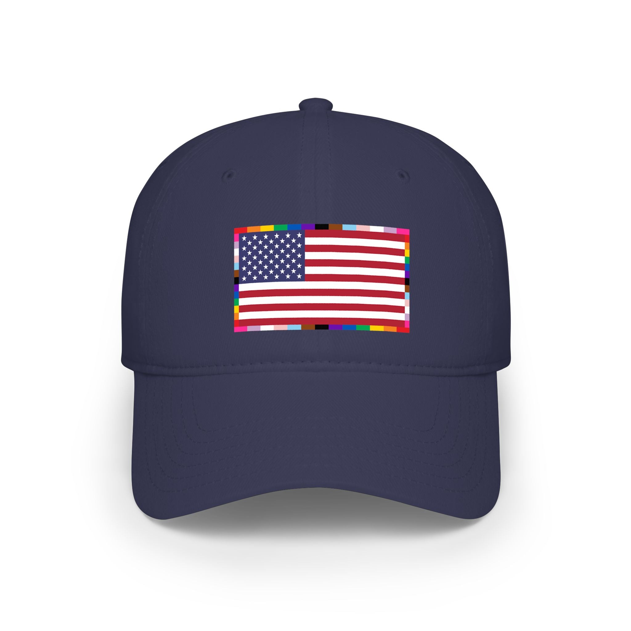 American Unity Flag Baseball Cap — USA Flag, LGBTQ+ Pride Diversity Inclusion
