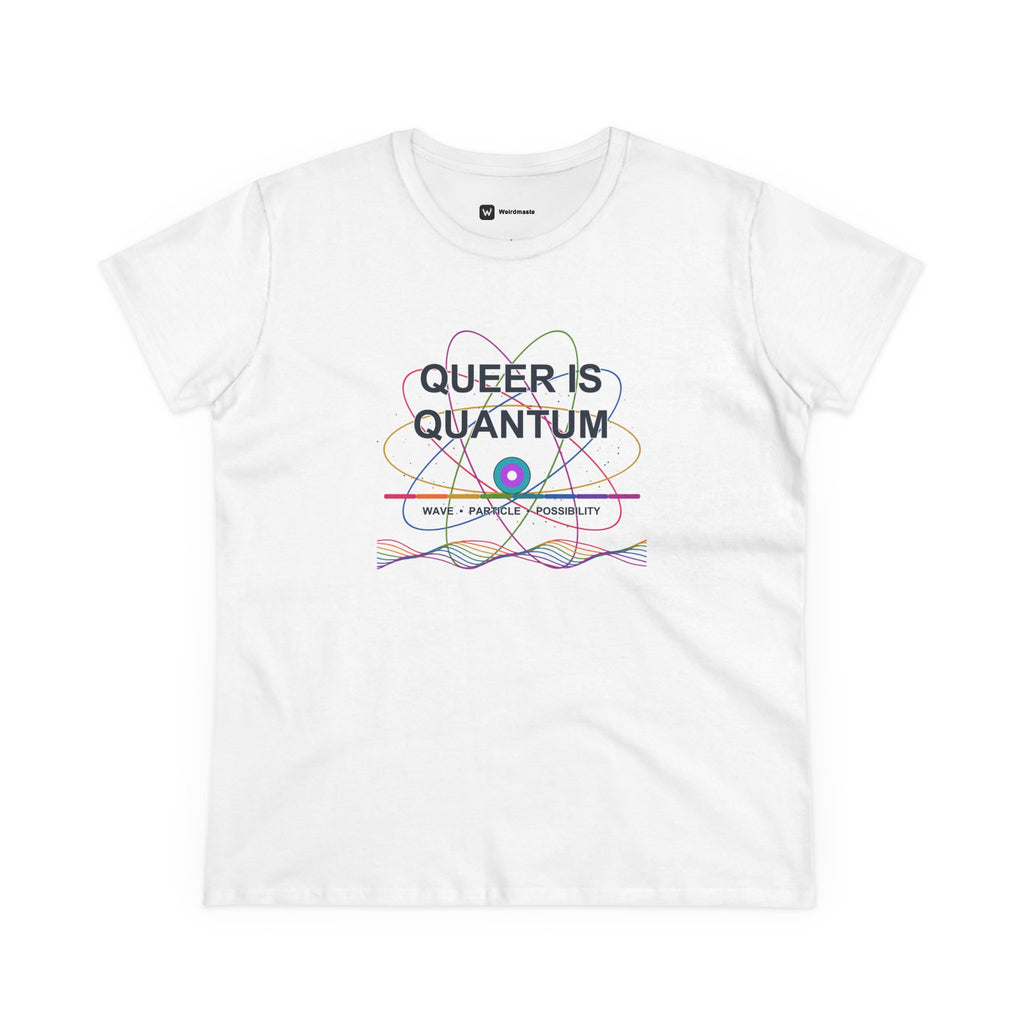 Women's Cotton Tee - Queer is Quantum- LGBTQ+ Pride Diversity Inclusion